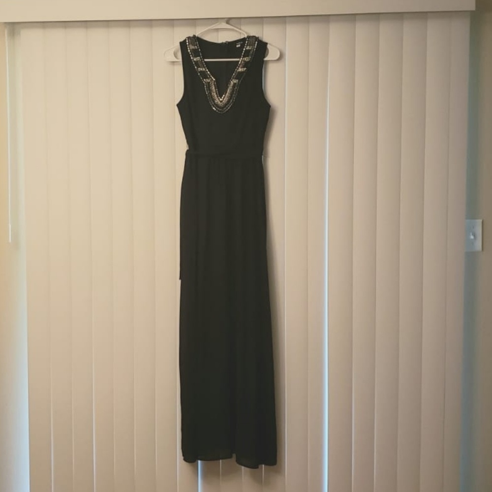 Faisca Black long  evening gown